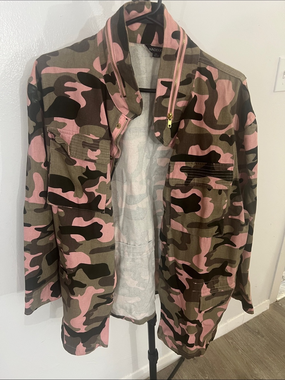 Men's Pink Camouflage Utility Jacket